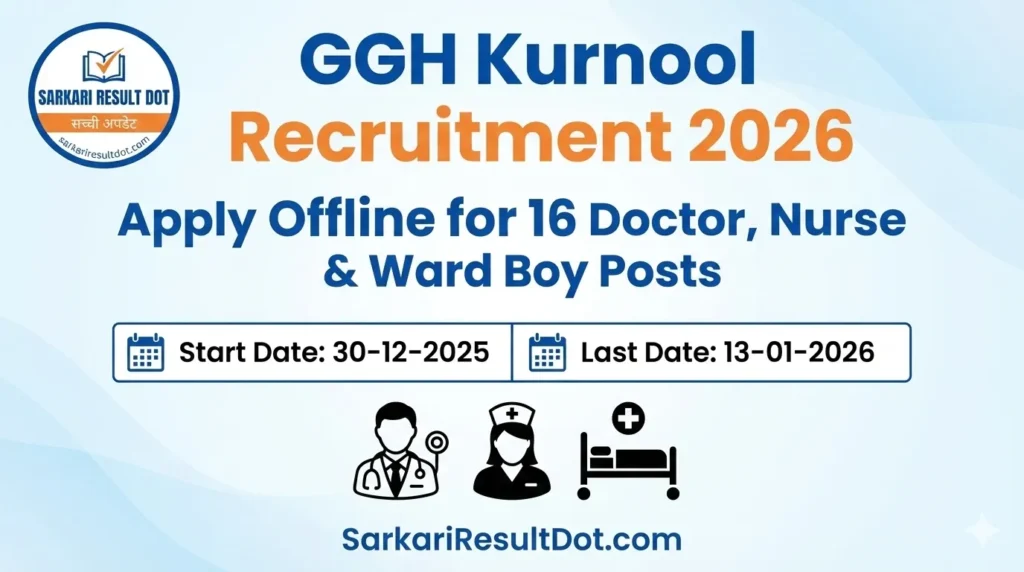 GGH Kurnool Recruitment 2026

