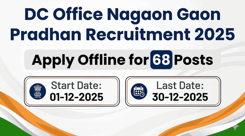 DC Office Nagaon Gaon Pradhan Recruitment 2025:

