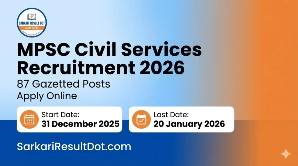 MPSC Civil Services Recruitment 2026
