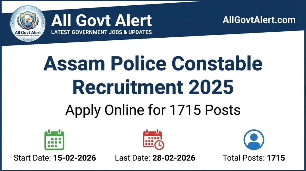 Assam Police Constable Recruitment 2025
