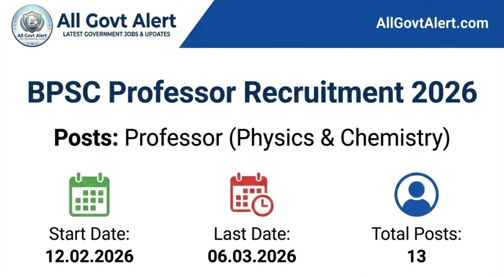 BPSC Professor Recruitment 2026 Overview