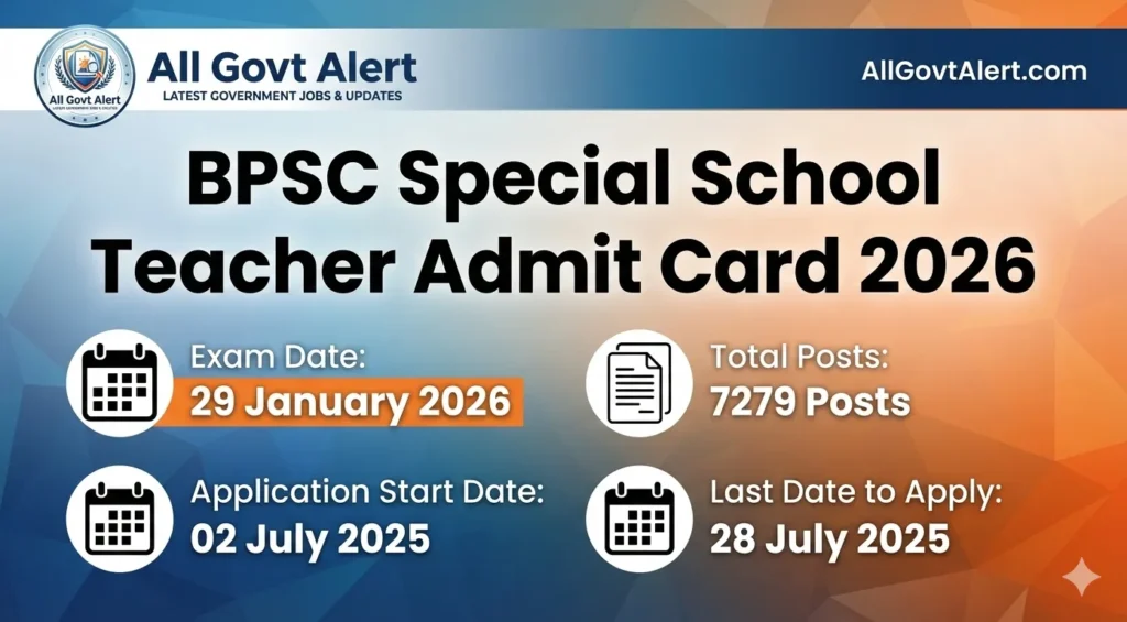 BPSC Special School Teacher Admit Card 2026
