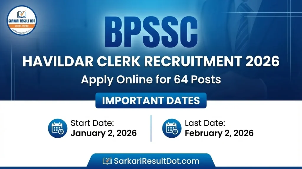 BPSSC Havildar Clerk Recruitment 2026