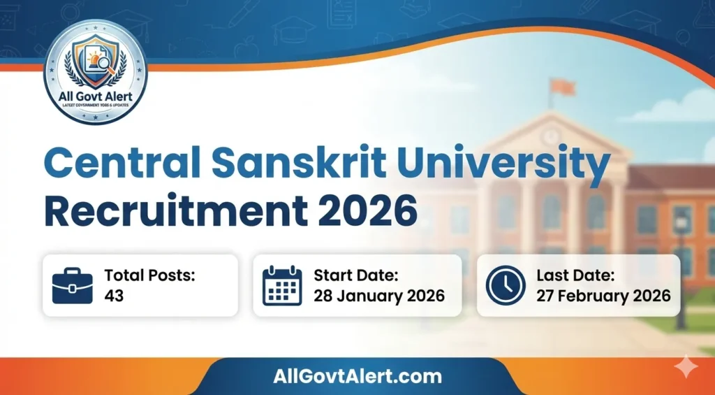 Central Sanskrit University Recruitment 2026 Apply Online for LDC, UDC & Library Posts
