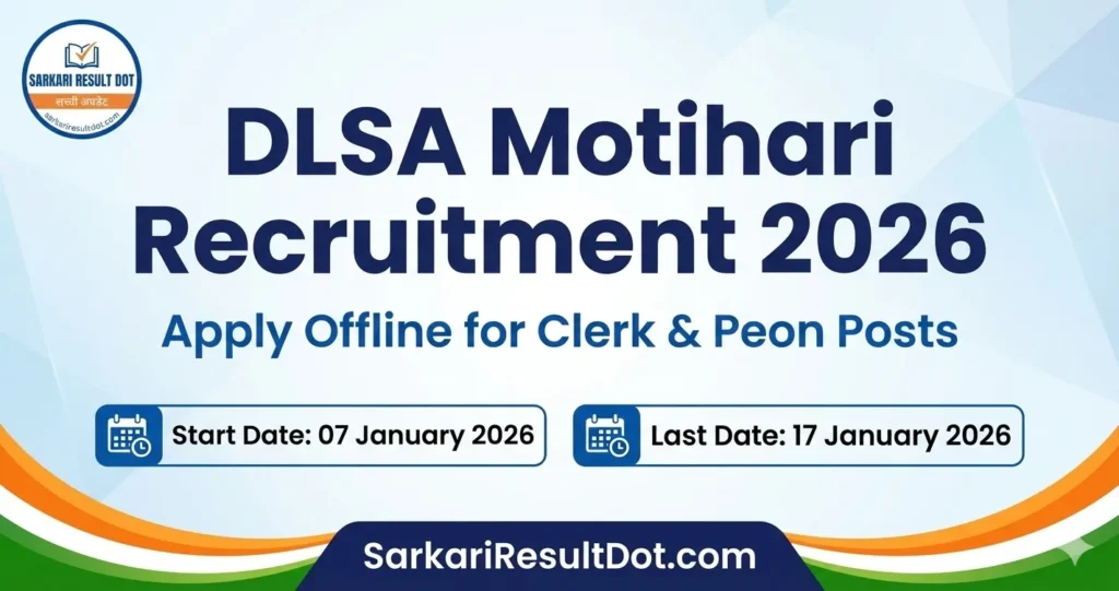 DLSA Motihari Recruitment 2026