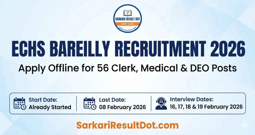 ECHS Bareilly Recruitment 2026
