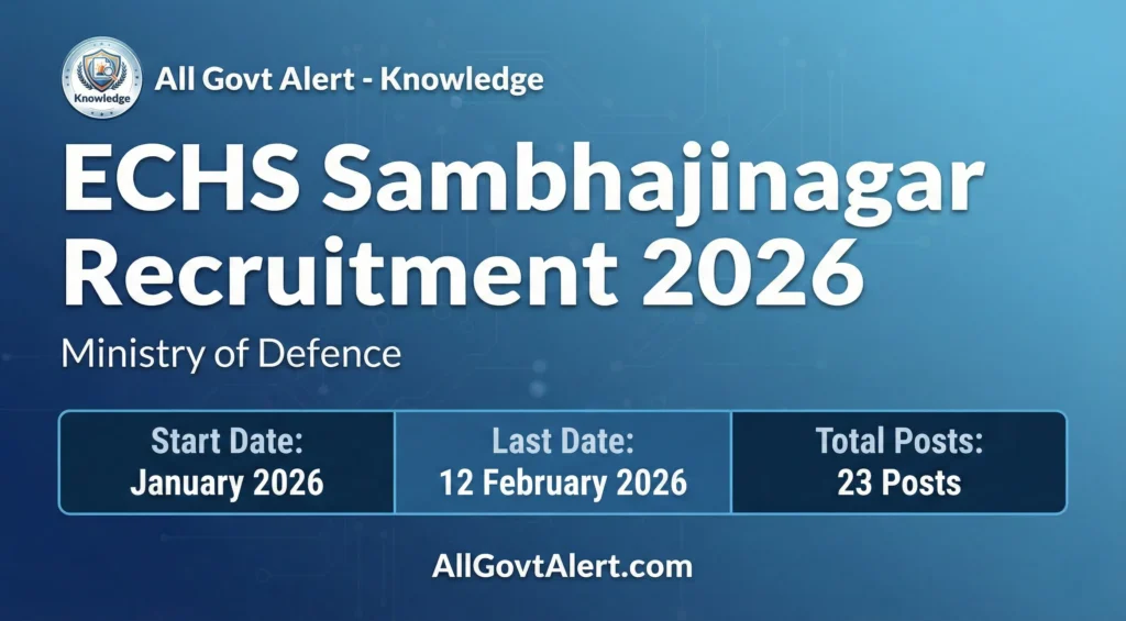 ECHS Sambhajinagar Recruitment 2026