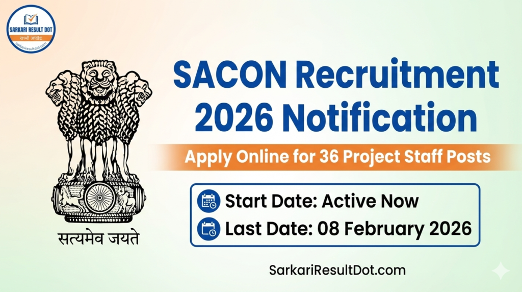 SACON Recruitment 2026