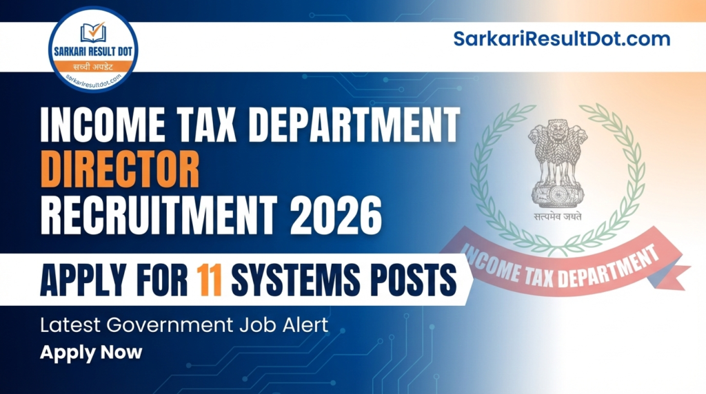 Income Tax Department Director Recruitment 2026