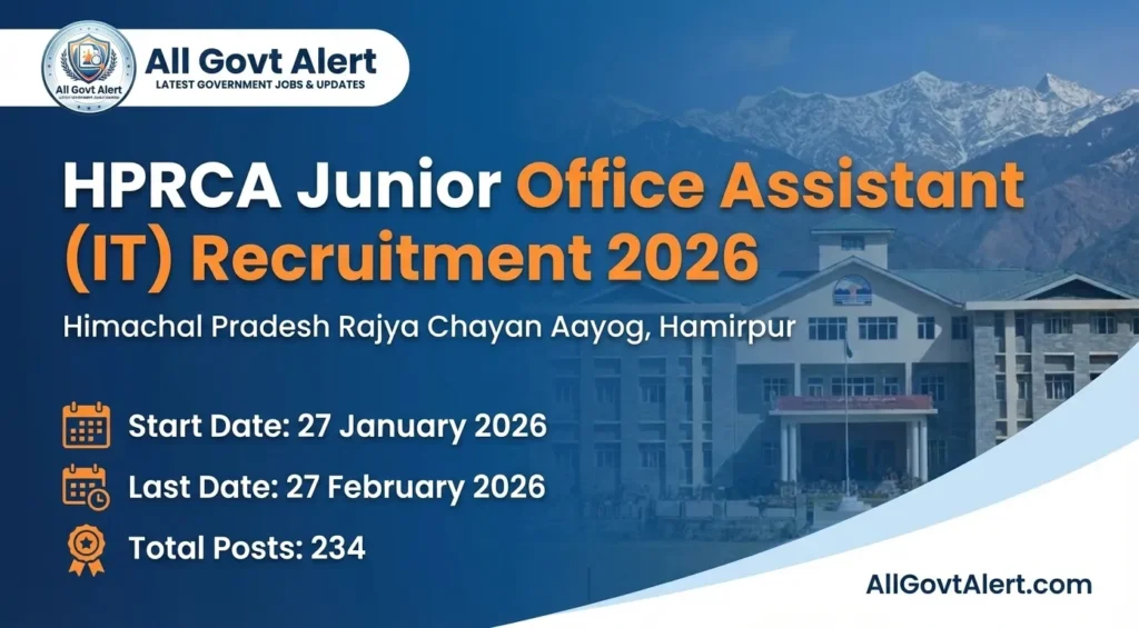 HPRCA Junior Office Assistant Recruitment 2026