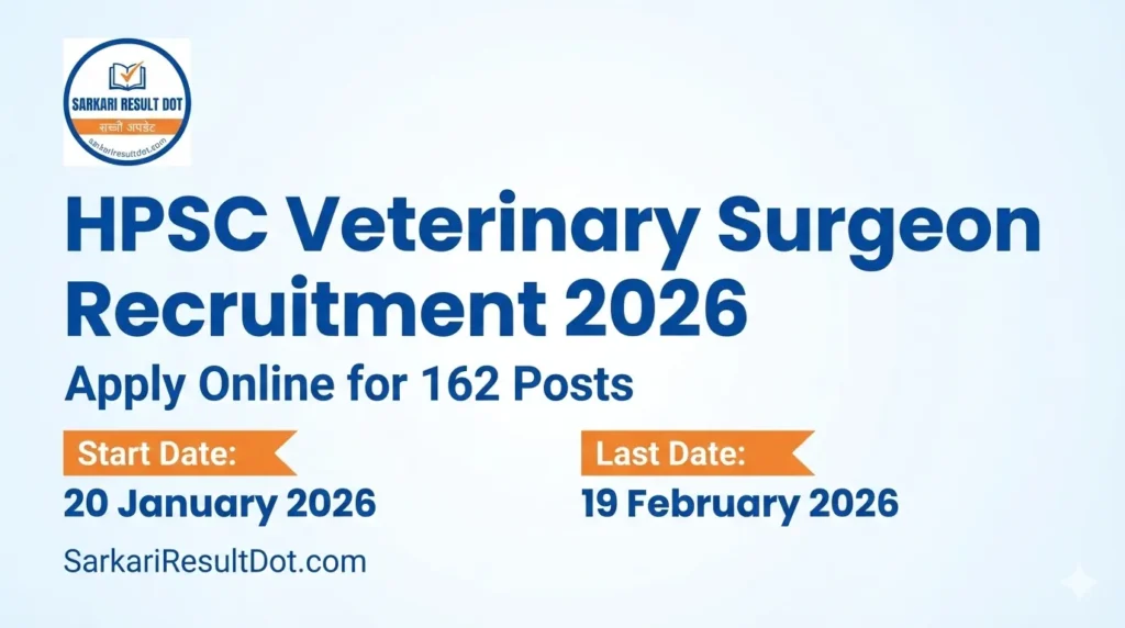 HPSC Veterinary Surgeon Recruitment 2026
