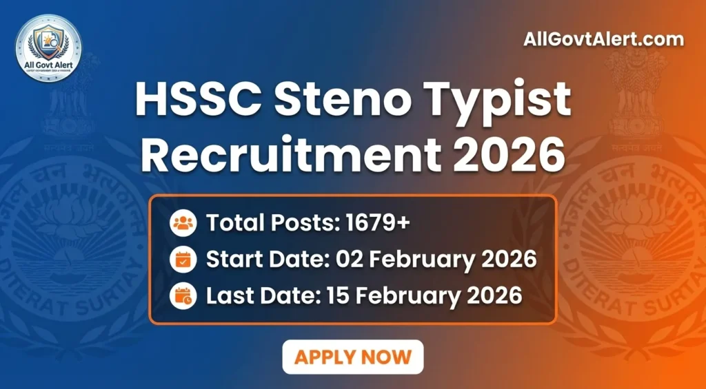 HSSC Steno Typist Recruitment 2026

