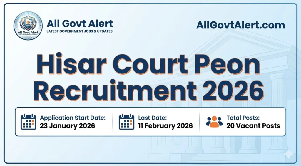 Hisar Court Peon Recruitment 2026 Overview