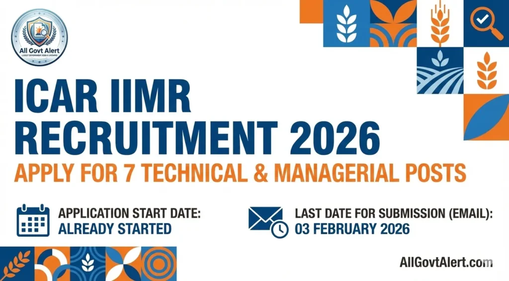 ICAR IIMR Recruitment 2026

