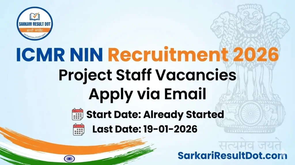 ICMR NIN Recruitment 2026
