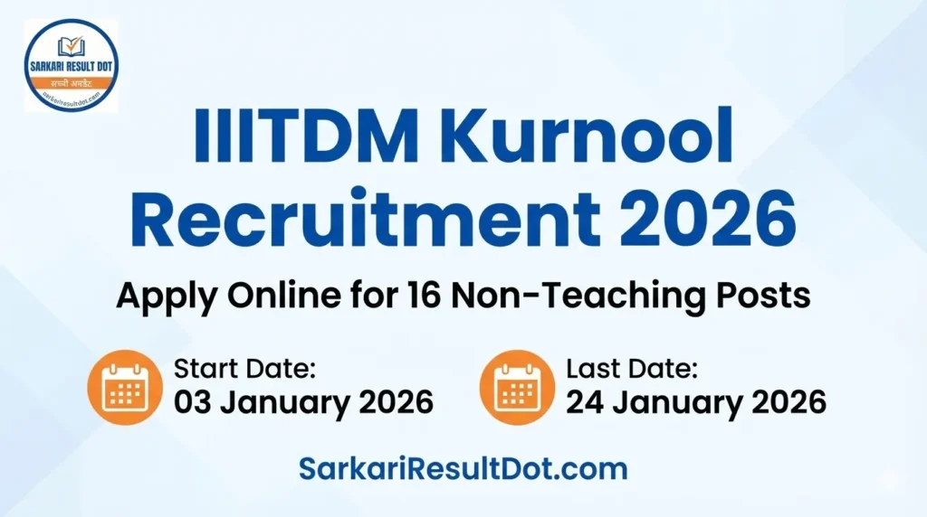 IIITDM Kurnool Recruitment 2026
