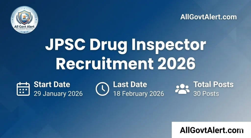 JPSC Drug Inspector Recruitment 2026 Apply Online for 30 Vacancies