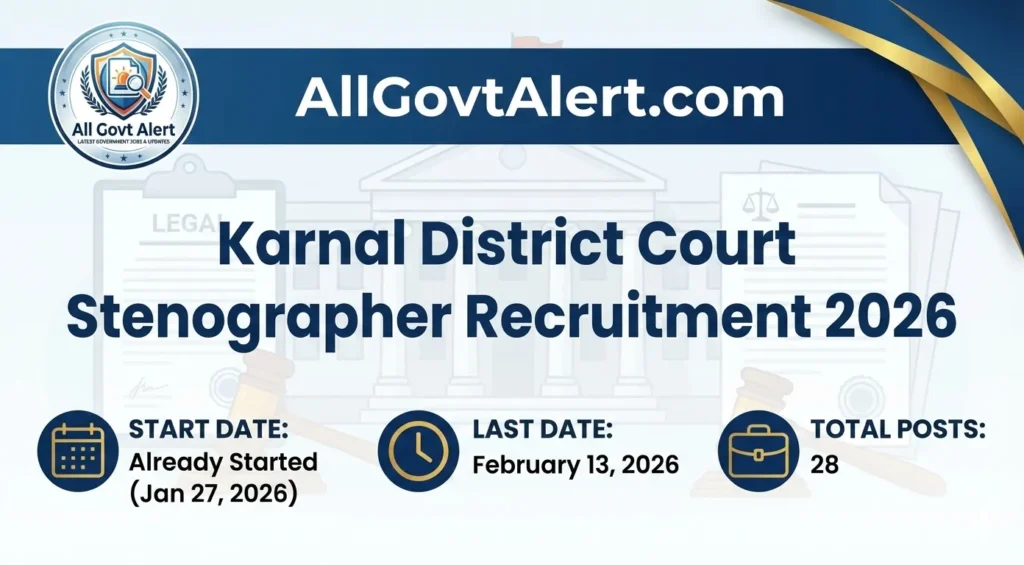 Karnal District Court Stenographer Recruitment 2026