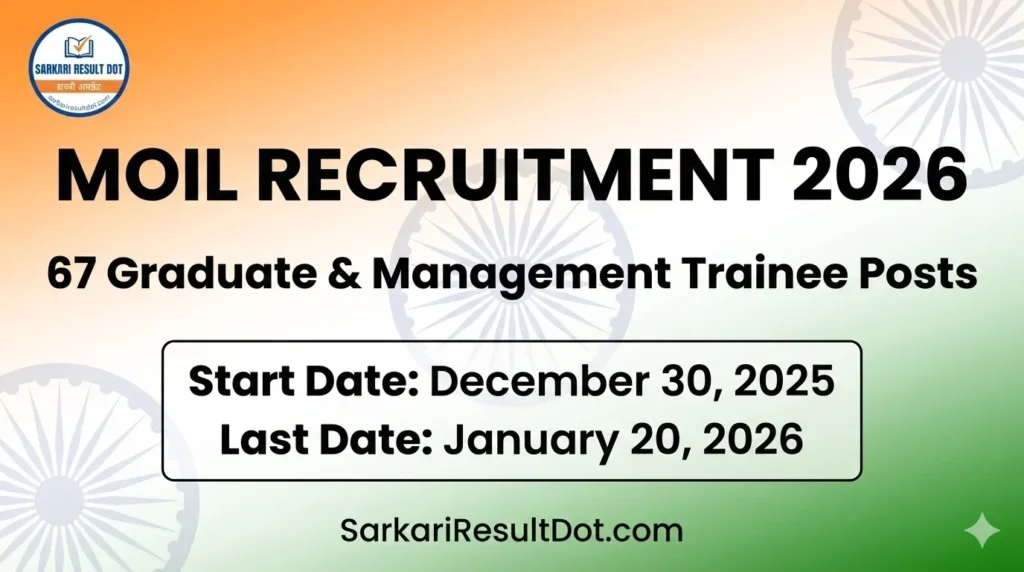 MOIL Recruitment 2026
