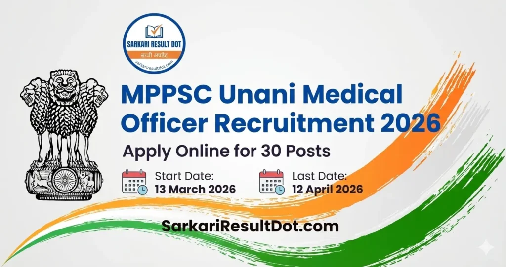MPPSC Unani Medical Officer Recruitment 2026