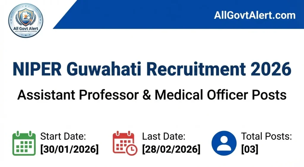 NIPER Guwahati Recruitment 2026 Overview