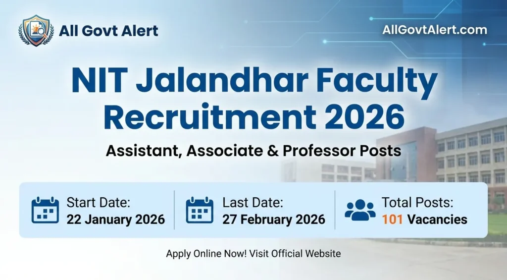 NIT Jalandhar Faculty Recruitment 2026 Overview
