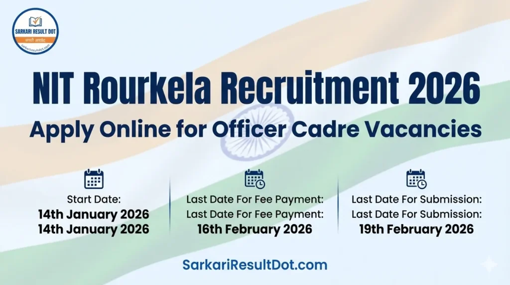 NIT Rourkela Recruitment 2026
