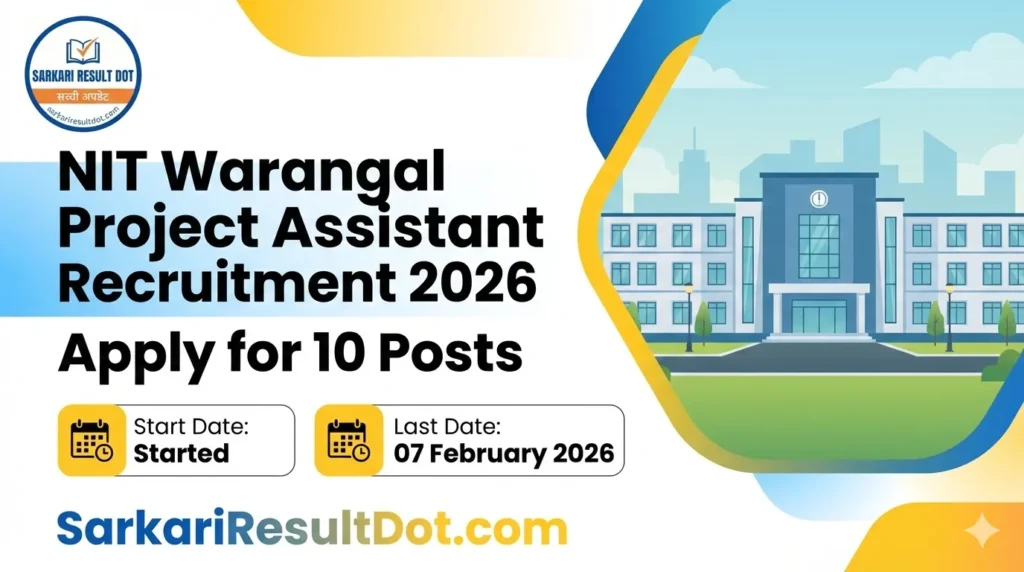 NIT Warangal Project Assistant Recruitment 2026
