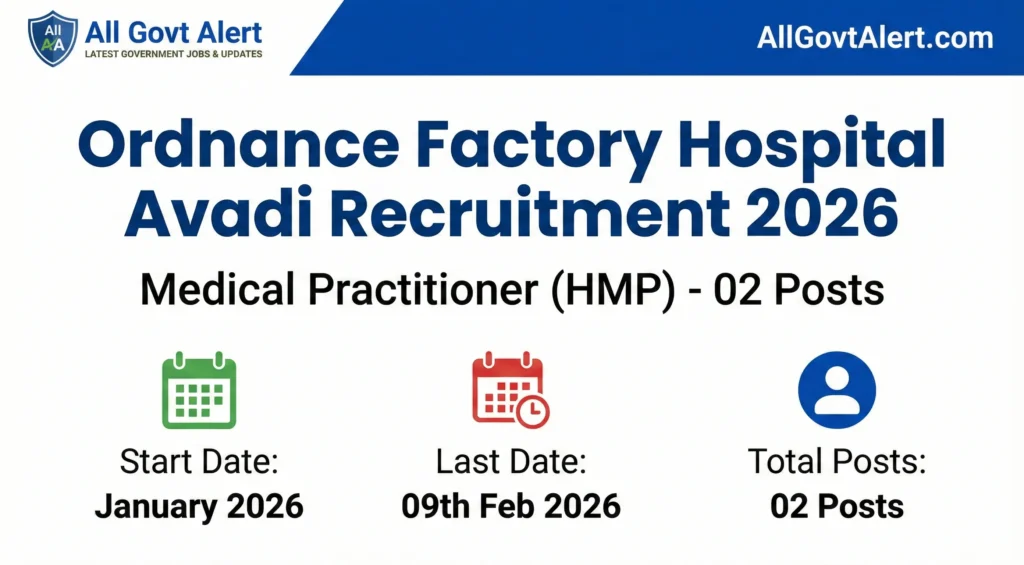 Ordnance Factory Hospital Avadi Recruitment 2026