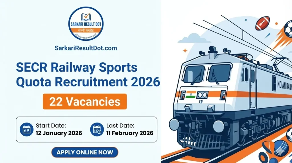 SECR Railway Sports Quota Recruitment 2026