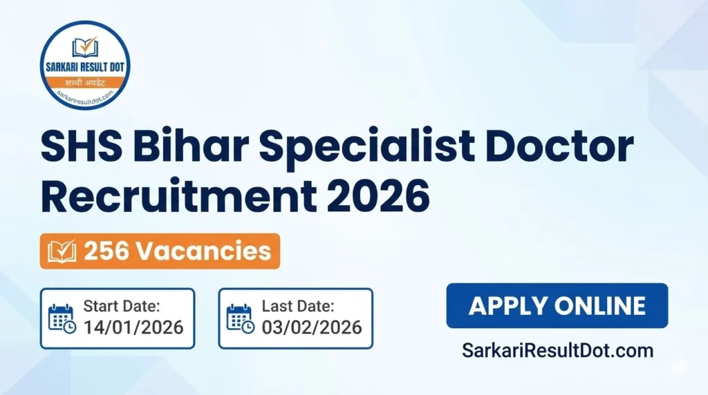 SHS Bihar Specialist Doctor Recruitment 2026
