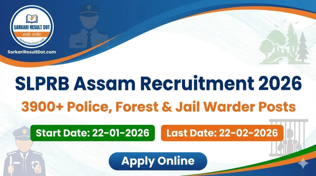 SLPRB Assam Recruitment 2026
