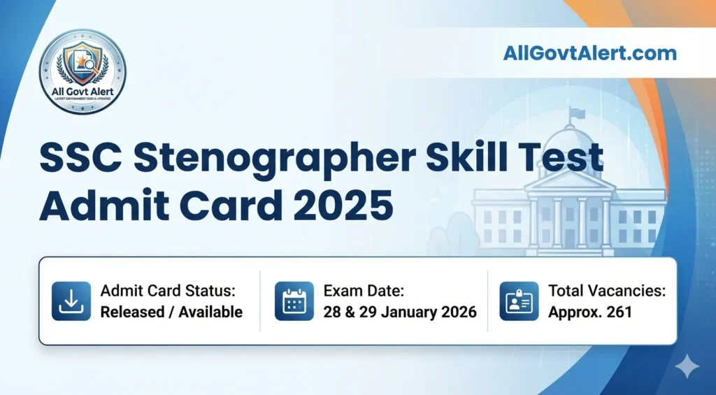 SSC Stenographer Skill Test Admit Card 2026