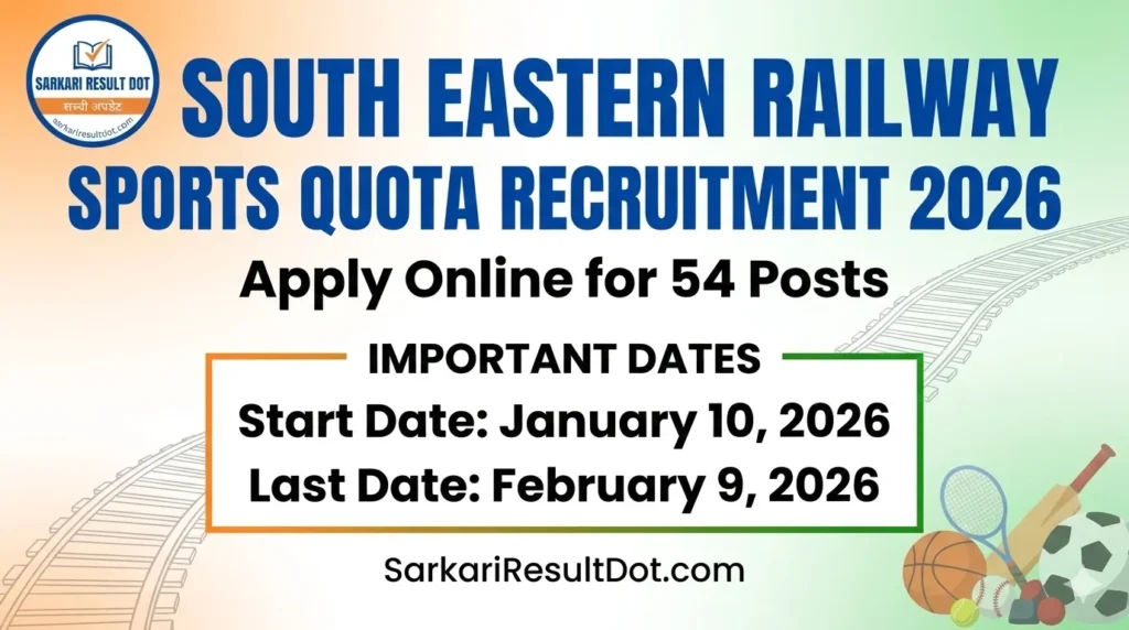 South Eastern Railway Sports Quota Recruitment 2026