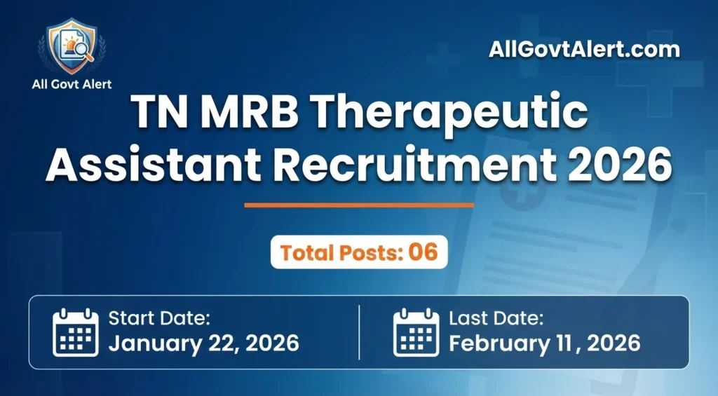 TN MRB Therapeutic Assistant Recruitment 2026 Overview