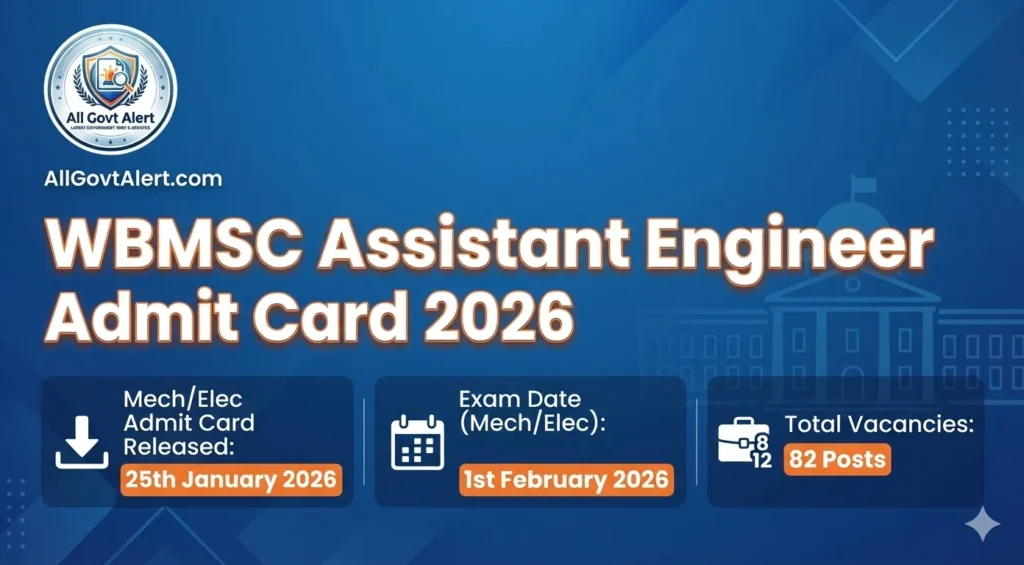 WBMSC Assistant Engineer Admit Card 2026