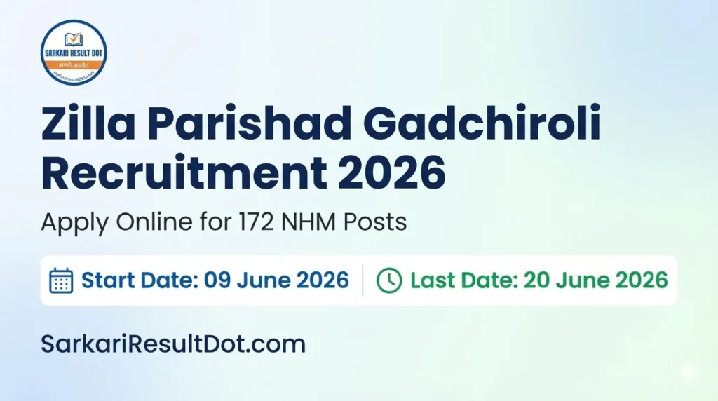 Zilla Parishad Gadchiroli Recruitment 2026
