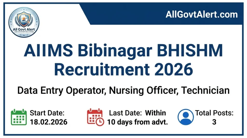 AIIMS Bibinagar BHISHM Recruitment 2026 Apply Offline for Contractual Posts