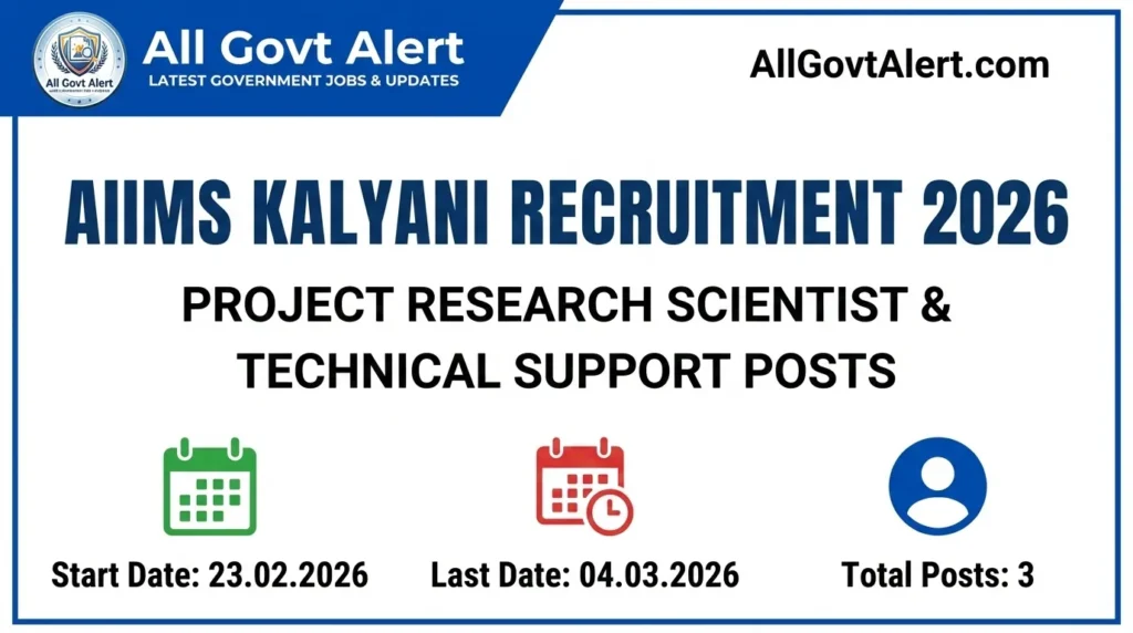 AIIMS Kalyani Recruitment 2026 Apply Now for ICMR Project Vacancies