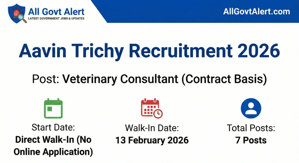 Aavin Trichy Recruitment 2026 Overview