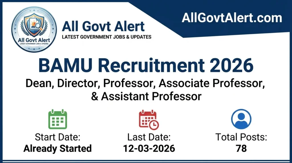 BAMU Recruitment 2026 