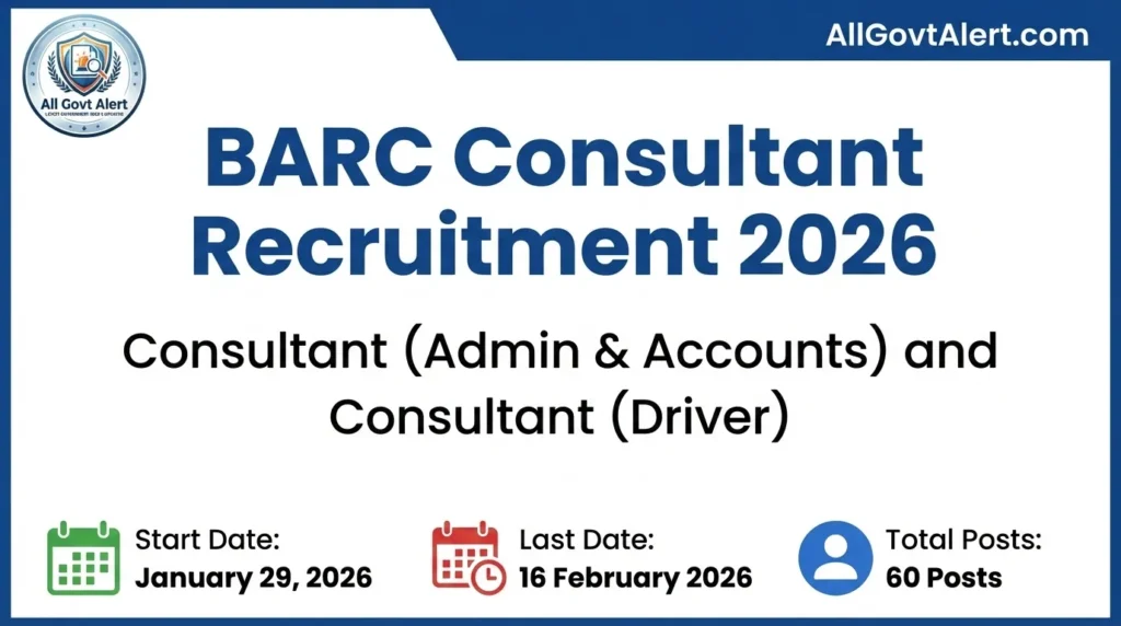 BARC Consultant Recruitment 2026 