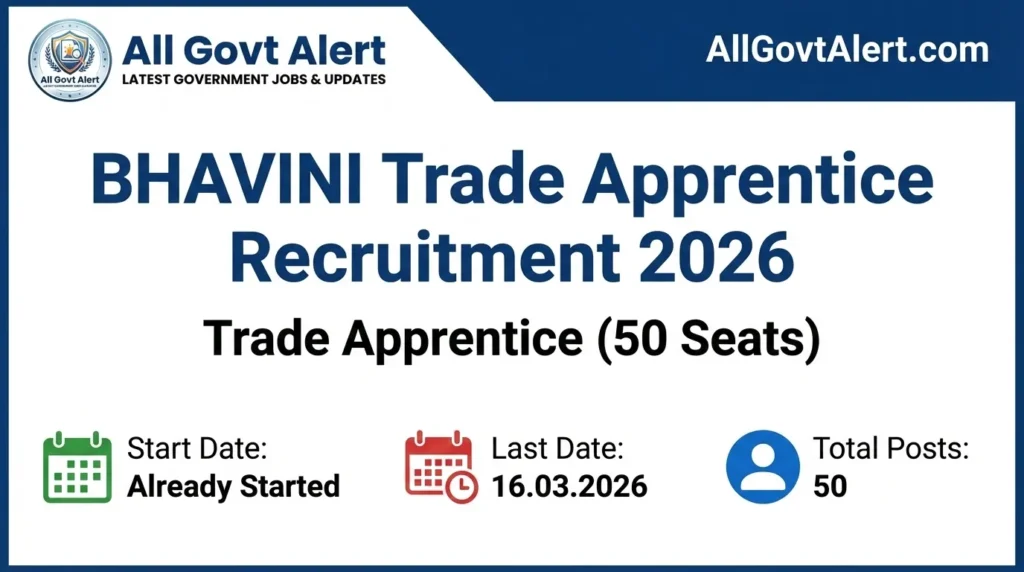 BHAVINI Trade Apprentice Recruitment 2026 Apply Offline for 50 Posts