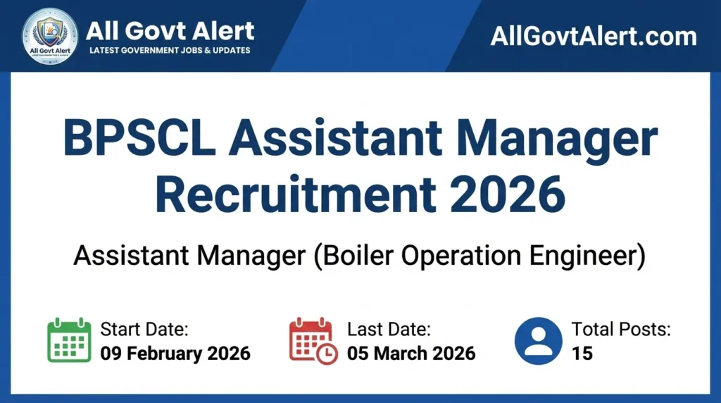 BPSCL Assistant Manager Recruitment 2026