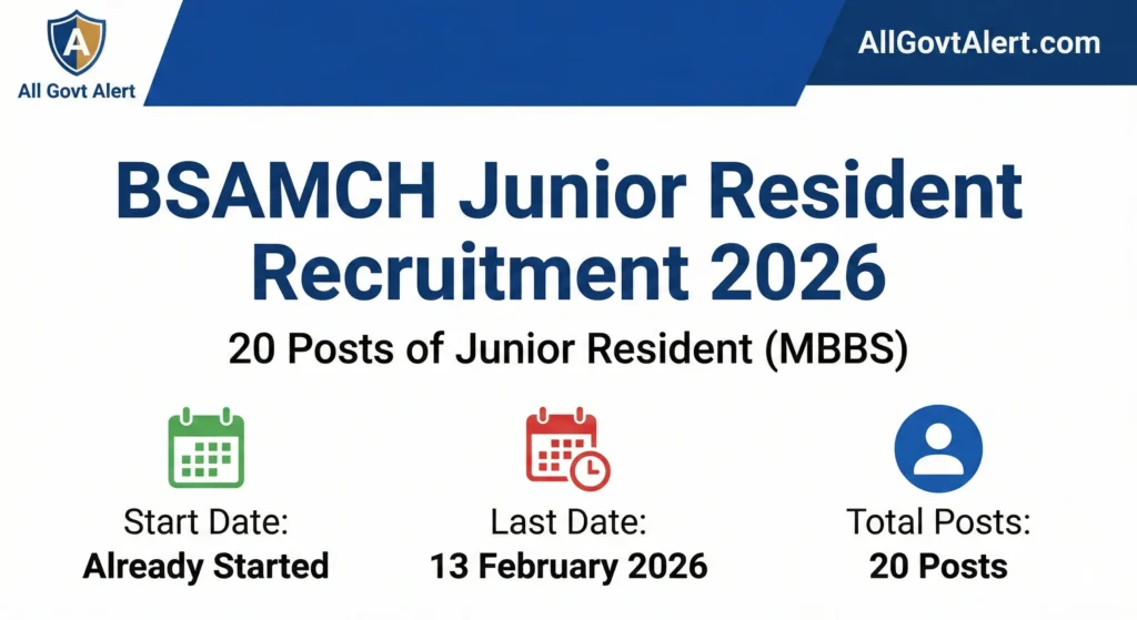 BSAMCH Junior Resident Recruitment 2026
