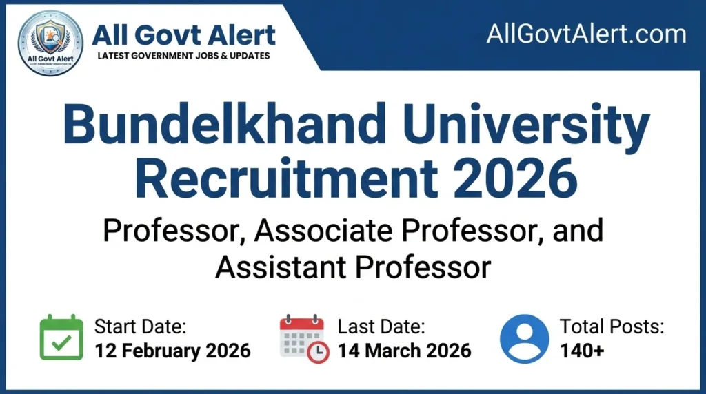 Bundelkhand University Recruitment 2026
