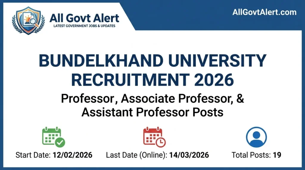 Bundelkhand University Recruitment 2026