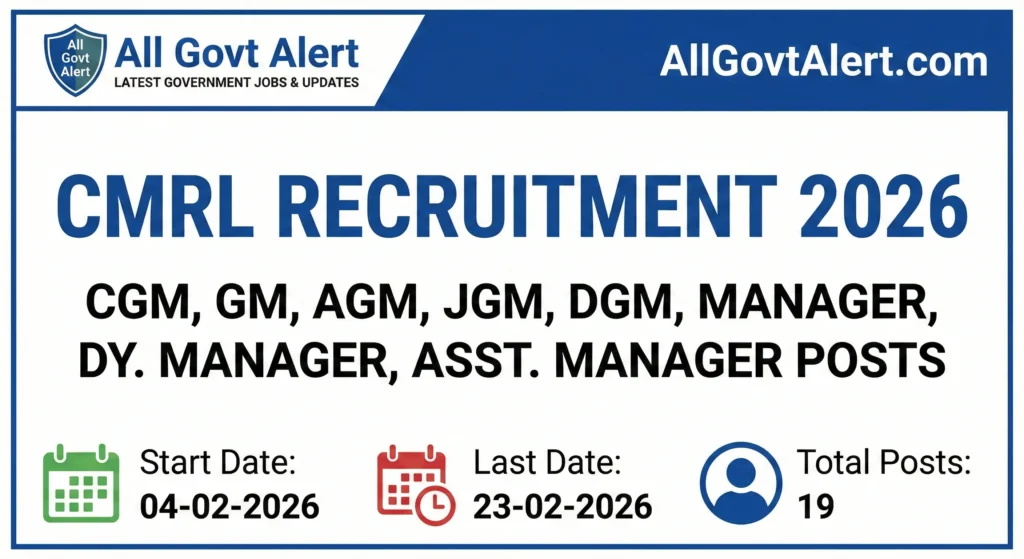 CMRL Recruitment 2026