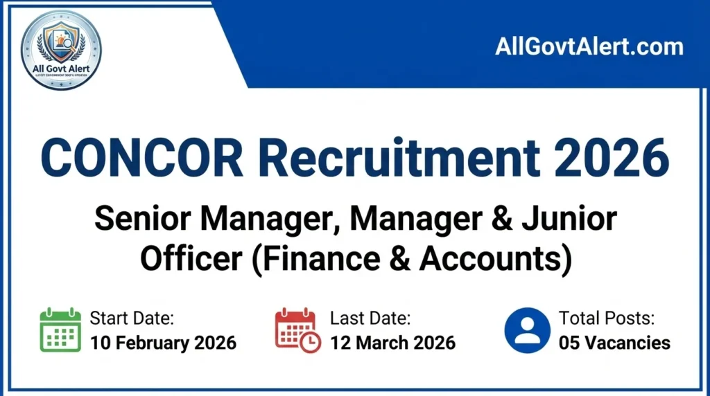 CONCOR Recruitment 2026