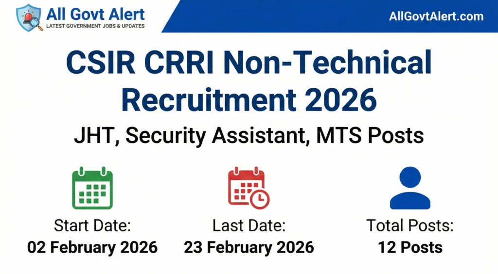 CSIR CRRI Non-Technical Recruitment 2026